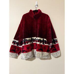 vintage Cobblestone Canyon fair isle full-zip fleece jacket XL